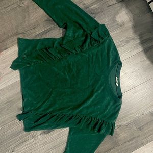 Beautiful emerald green holiday sweater.